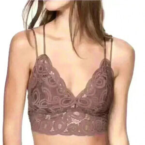 Victoria's Secret PINK Lace Bralette XS Dusky Lavender